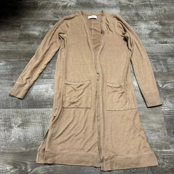Abercrombie & Fitch Brown Long Open Front Cardigan Size Small - Picture 1 of 6